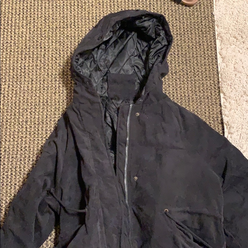 black long winter coat